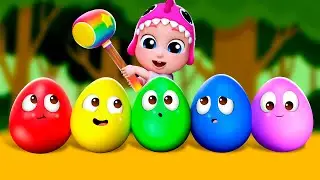 Colorful Easter Eggs Song 🥚 + More | Learn Numbers and Colors | Bubbleee - Sing Along & Learn 🎶