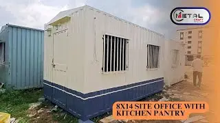 8x14 Site Office Cabin with Kitchen Pantry | Portable Office Cabin | Metal Craft Portable Cabin