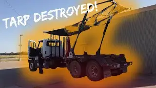 Roll-Off Truck Breakdown! Fixing the Tarp & Grinding On
