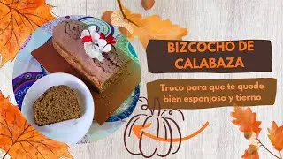 🎃 TRUCO DE COCINA para un BIZCOCHO DE CALABAZA súper ESPONJOSO y AROMÁTICO 🍰💨 (¡queda de nube!)