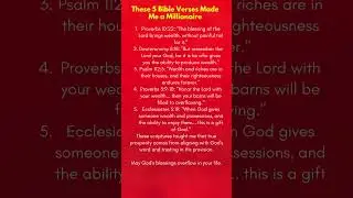 These 5 Bible Verses Made Me a Millionaire