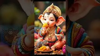 trading viral 🙏 cute Ganesh eating 🙏 video | #shorts #tranding #ytshorts #aivillain