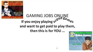 online gaming jobs work from home