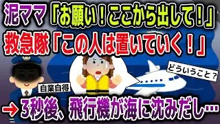 【スカッと総集編】緊急着水する飛行機で他人の救命胴衣を盗む泥ママ→「この人は置いていく！」無情にも泥ママが置き去りに。その行動の真相とは【2ch修羅場スレ】