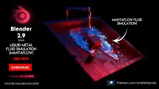 Blender 2.9 | Liquid Metal Fluid Simulation | Mantaflow | 4K PREVIEW