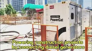 BESS powered construction projects by connecting to diesel generators