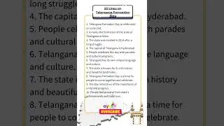 10 Lines Essay on Telangana Formation Day | Essay on Telangana Formation Day | 2nd June