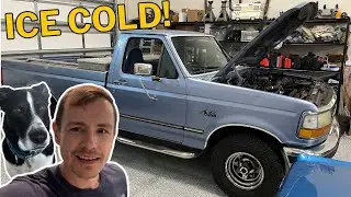 My OBS Ford F150 gets air conditioning JUST IN TIME for Summer!