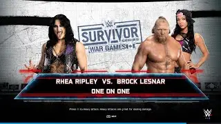 WWE 2K25 GAMEPLAY |  RHEA RIPLEY vs. BROCK LESNAR: The Battle of the Beasts! (Intergender Match)