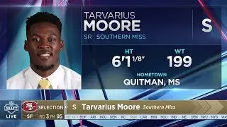The 49ers select Tarvarius Moore No. 95 in 2018 NFL Draft