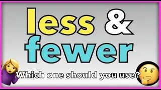 Use Less or Fewer? Learn the rule in this video!  🙌  Grammar Guide 👏  Learn English Grammar!
