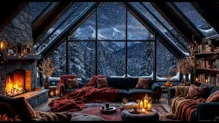 Cozy Fireside Reading Night ❄📖 Warm Winter Ambience for Relaxation, Study & Sleep