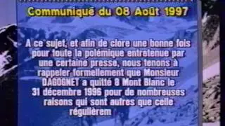 Communiqu&eacute; de 8 Mont Blanc du 8 ao&ucirc;t 1997