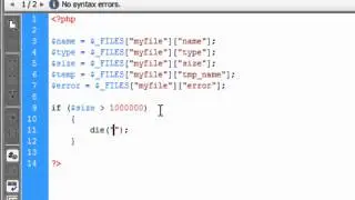 PHP: Creating A Upload Script (Part 2)
