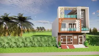 20 x 40   Modern House Plan with bike parking area 800sqft house plan  88 gaj house design
