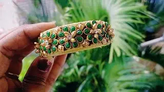 Latest Design Silk thread bangle making / kundaan bangle making #jewellerymaking #kundanbangles