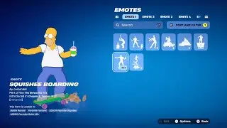 THE SIMPSONS SQUISHEE BOARDING EMOTE IN FORTNITE!