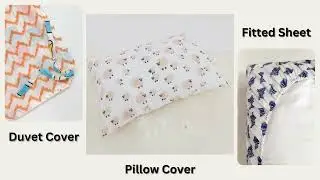 100% Natural Cotton baby Crib Toddler Bedding Set