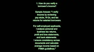 Short Video Interview Questions Mortgage Underwriting | Income Review  #mortgageupdate #ytshorts