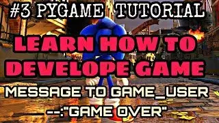 How to appear text on game display | #3 pygame tutorials for beginners