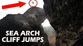 SEA ARCH CLIFF JUMPS! Exploring Oregon's Coast Pt2