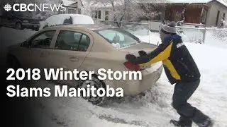 Massive 2018 winter storm slams Manitoba: 25+ cm of snow, schools & highways shut down!