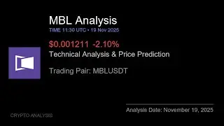 MBL (MBLUSDT) Technical Analysis - Price Prediction & Buy or Sell November 19, 2025