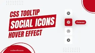 How to Create Social Media Icons with Tooltip & Hover Animation | HTML & CSS Tutorial