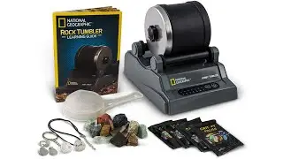 NATIONAL GEOGRAPHIC Hobby Rock Tumbler Kit - Includes Rough Gemstones Learning Guide Toys #short