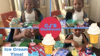 Make Ice Cream & Cookies With Cj | #kidsplaying #kidsvideo #youtubekids #kidsslime