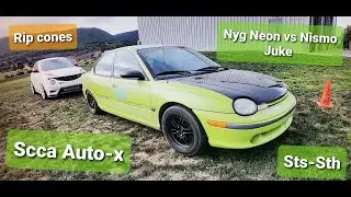 Nismo Juke Vs Nyg Neon at a SCCA Autocross event! 240 hp vs 108 hp! Who will set a Faster time!
