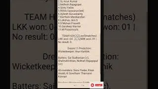 LKK VS NRK/Match05🏏/tnpl 2023🏆/GL Team💯/#prediction/#shorts