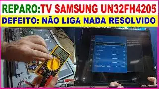 Como Arrumar TV SAMSUNG UN32FH4205 Defeito N&Atilde;O LIGA NADA