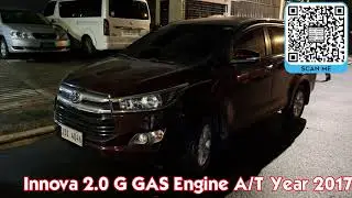Innova 2.0 G GAS Engine Year 2017 Cruise Control Installed Philippines