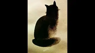 Black cat #Learn to draw together# original work #traditional Chinese painting# draw a cat