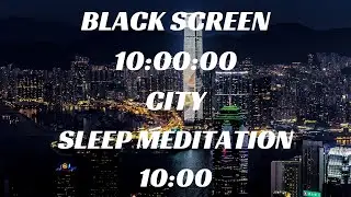Black dark screen GUIDED DEEP SLEEP MEDITATION WITH MUSIC @ 60 BEATS PER MINUTE 'TSUBAKI BONFIRE'