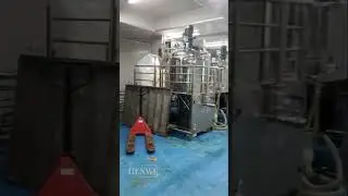 2000L fixed lid model vacuum shampoo hair conditioner mixer tank machine plant project installation