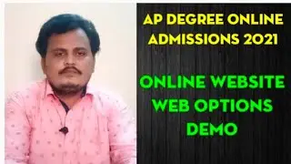 AP Degree Online Admissions 2021, Web option Demo @rajagopalreddykarveti