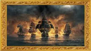 Brown Pirate Ship Illustration - Abstract Painting in Stunning 4K Resolution | The Art Corner.