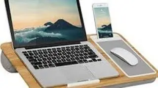 lapgear home office lap desk with device ledge