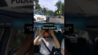 Police Car Almost Crashes! (@littletibetdrivingschool)