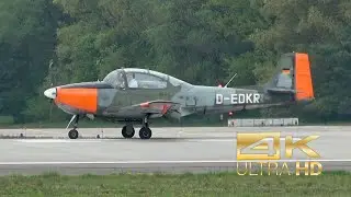 (4K) Focke Wulf FWP-149D from the Sportfluggruppe Manching D-EDKR departure at Manching Airport ETSI