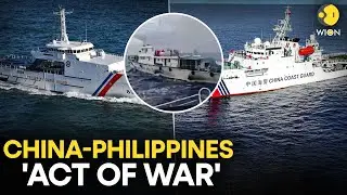 South China Sea Showdown LIVE: China & Philippines Ships COLLIDE As Water Cannons Fired | WION