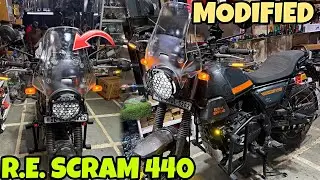 ROYAL ENFIELD SCRAM 440 me kardia Bilkul Unique kaam 😮 | Unique Modification | Crash Guard |