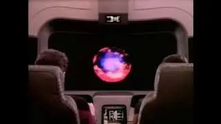 Star Trek TNG - The Enterprise is chased by the Firefox Symbol
