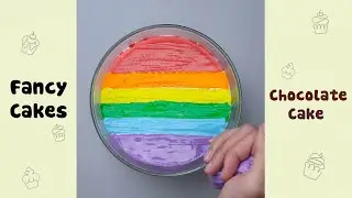 Easy Making Rainbow Chocolate Dessert