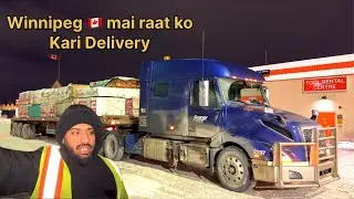 Winnipeg 🇨🇦 mai raat ko kari delivery | Icy roads in Alberta and Saskatchewan | Vlog 36
