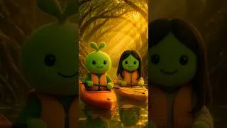 Glowbi Tries to Kayak 🌳🛶 #cartoon #glowbi #shorts