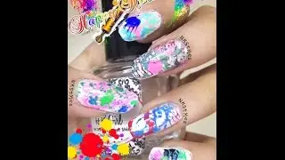 Holi Nail Art Design Ft.Lina Make your mark 01 and MDU Stamping Polishes