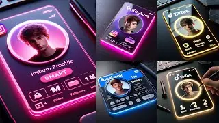 Trending Profile Glass ID Card - Photo Editing - Bing Ai Image Prompts - Bing Image Creator